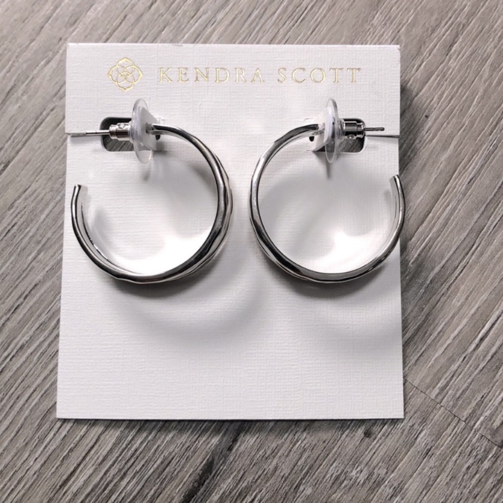 Kendra Scott silver Zorte hoop earrings